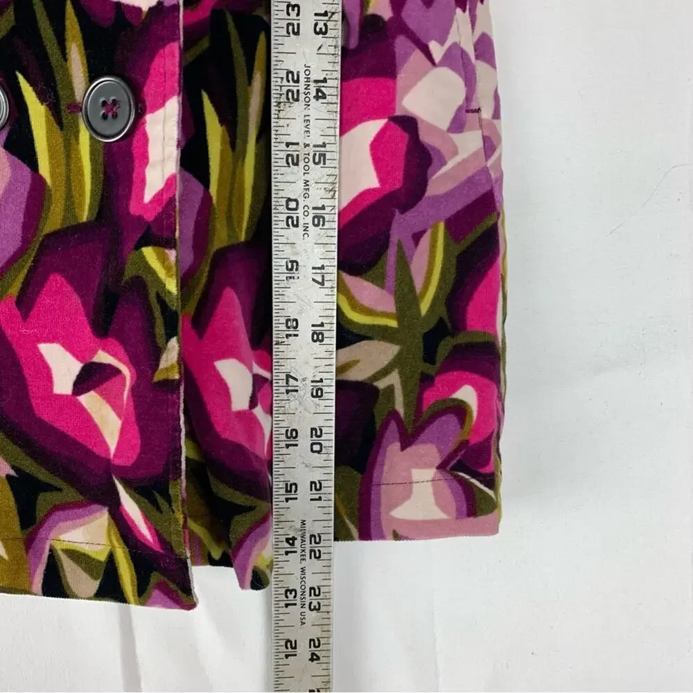 Missoni Kids small target Pea Coat Purple Pink Floral vibrant velour
